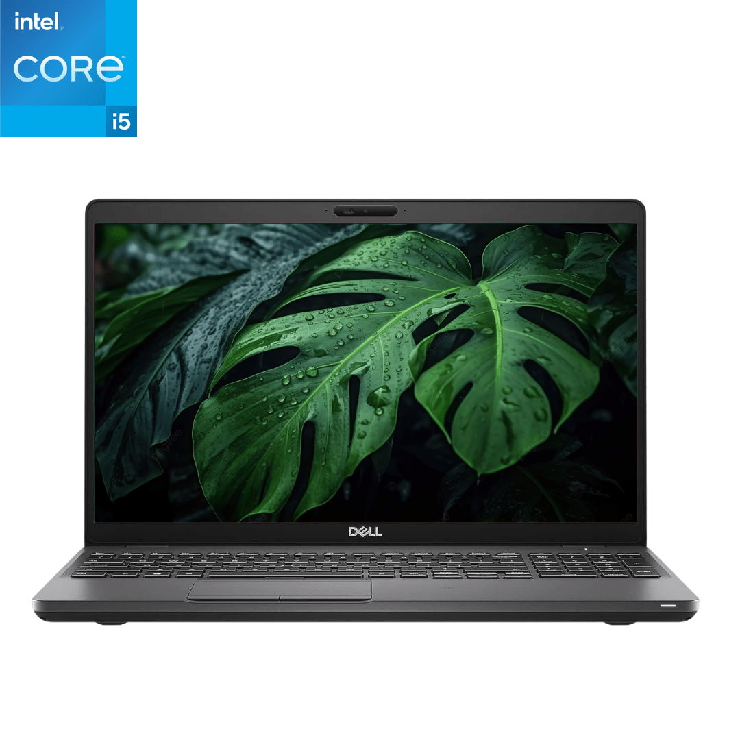 Front-facing view of an opened Dell Latitude 5501 i5 Laptop.