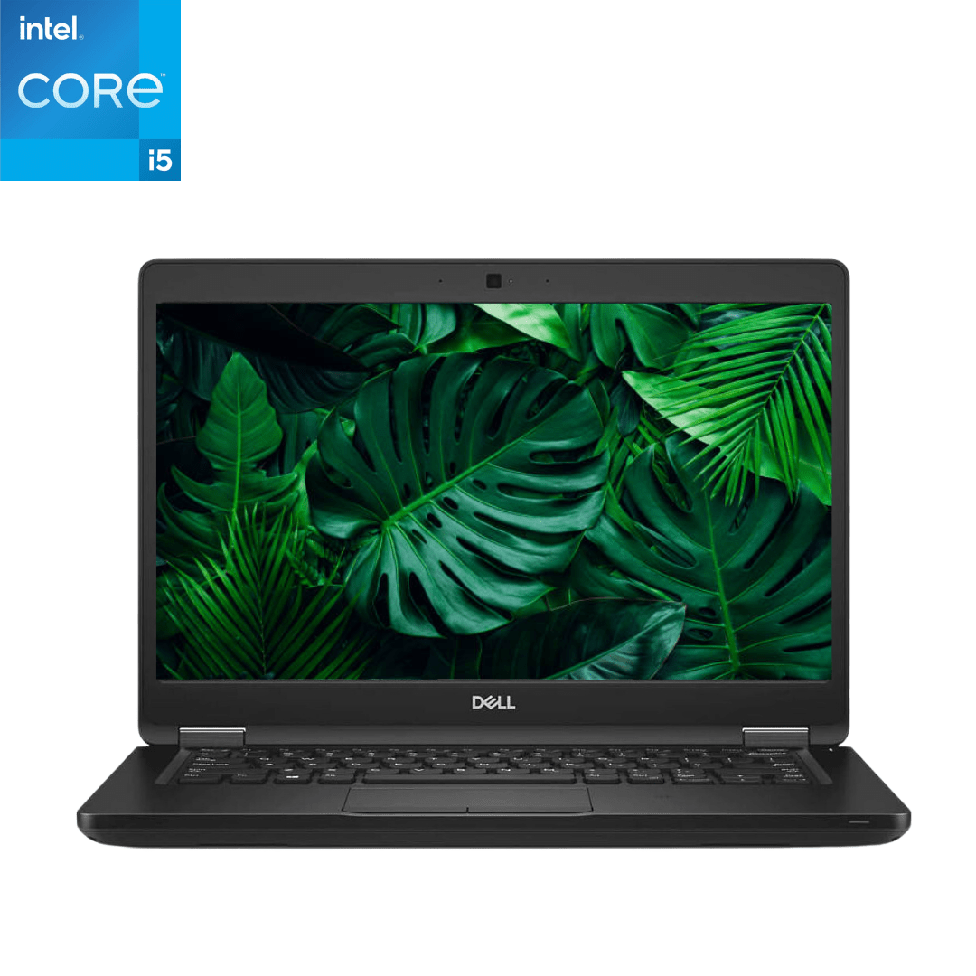 Front facing view of an opened Dell Latitude 5490 Laptop.